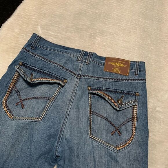 Phat Farm Mens Straight Ripped Denim Jeans‎ Size 38x33 Pants Y2K - Picture 8 of 9